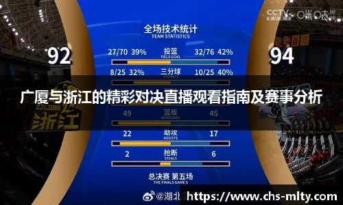 广厦与浙江的精彩对决直播观看指南及赛事分析